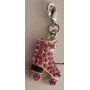 Roller Skate Pendant with Strass Pink