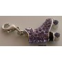 Roller Skate Pendant with Strass Amethyst