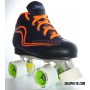Conjunto Hockey CNC Skates + Reno Initation Azul Marino Naranja Fluor