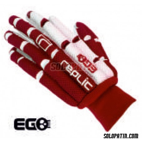Rollhockey Handshuhe Replic EGO Rot / Weiss