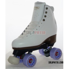 Figure Quad Skates ADVANCE ELITE  Boots FIBER Frames KOMPLEX AZZURRA Wheels