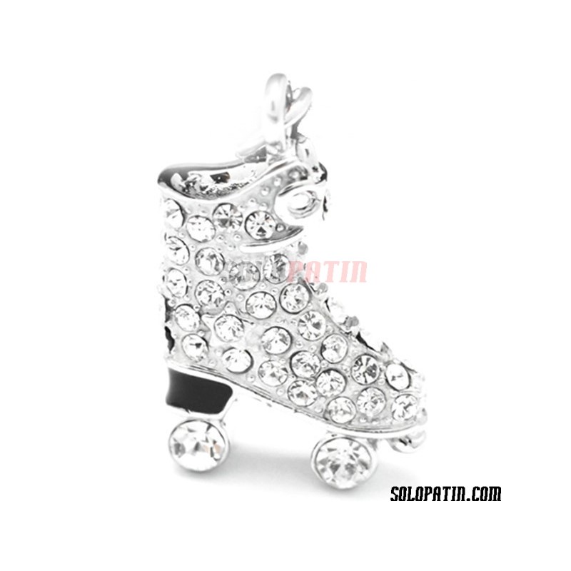 Roller Skate Pendant with Strass transparent Crystal