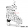 Pendentif Patin à Roulettes avec Strass Cristal Transparent