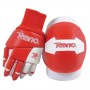 Protection Kit Reno Knee Pads Gloves Red White 