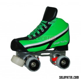 Conjunto Patines Hockey Genial MAX  Nº 7 Verde Fluor