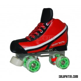 Conjunto Patines Hockey Genial MAX  Nº 7 Rojo