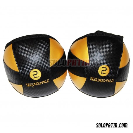 Joelheiras Hóquei Segundo Palo Classic Dourado Preto