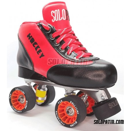 Conjunto Patines Hockey Solopatin BEST ROJO Aluminio ruedas ROLL LINE CENTURION