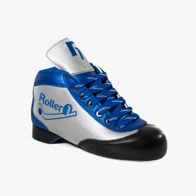 Rollhockey Schuhe Roller One Carbon Look Blau / Silver
