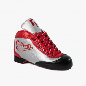 Rollhockey Schuhe Roller One Carbon Look Rot / Silver