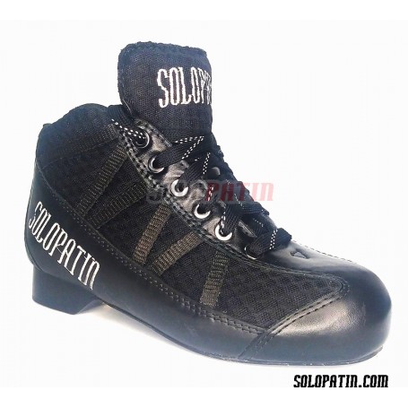 Rollhockey Schuhe Solopatin PRO Schwarz