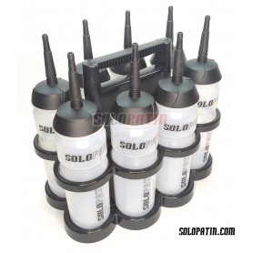 Porte-bouteille avec 8 bouteilles TRANSPARENTS incluses