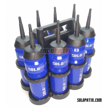 Porte bouteille avec 8 bouteilles BLEUES incluses