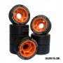 Ruote Hockey Genial Supra 92A NERO - ARANCIONE