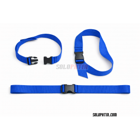 Juego 6 correas PIERNA portero hockey AZUL 4cm x 80cm click