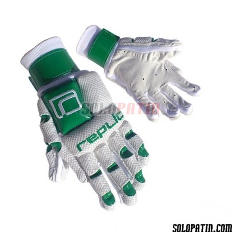 Hockey Gloves Replic R-12 Plus White / Green