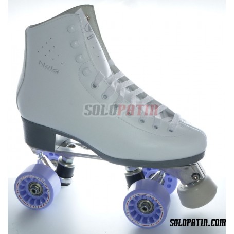Figure Quad Skates NELA Boots Aluminium Frames KOMPLEX AZZURRA Wheels