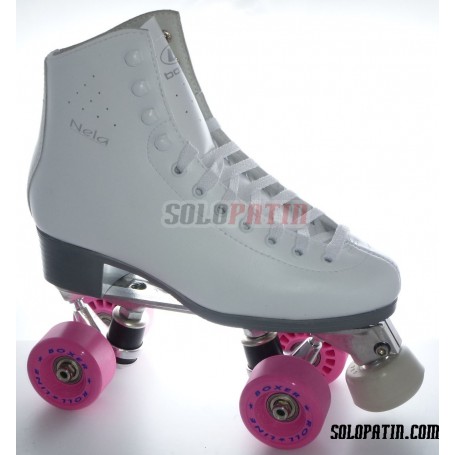 Figure Quad Skates NELA Boots Aluminium Frames ROLL-LINE BOXER Wheels
