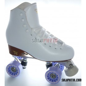 Figure Quad Skates RISPORT VENUS Boots Aluminium Frames KOMPLEX AZZURRA Wheels