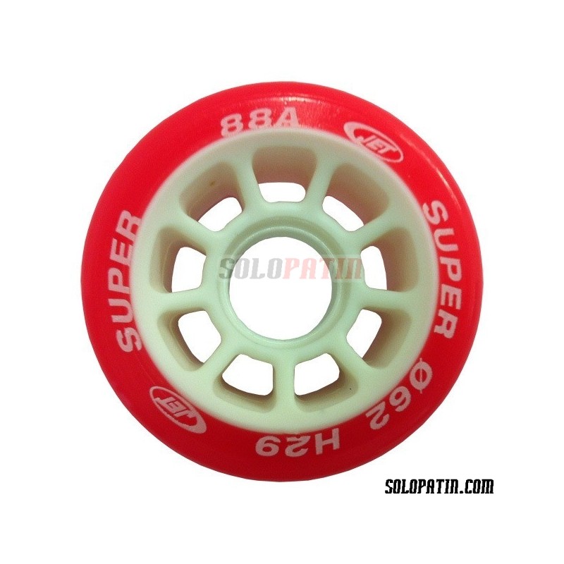 Conjunto Patines Hockey JET ROLLER E BLANCO / ROJO