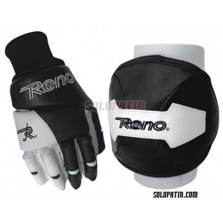 Pack Protections Reno Genouilleres Gants Noir Blanc