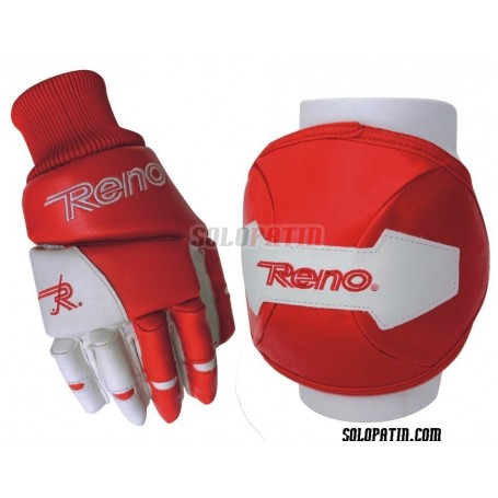 Kit Proteção Reno Joelheiras Luvas Vermelho Branco NEW 2015